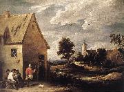 TENIERS, David the Younger Village Scene ut oil painting